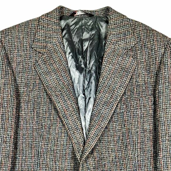 John Alexander x Harris Tweed Check Weave Sport Coat 42R - Picture 5 of 8